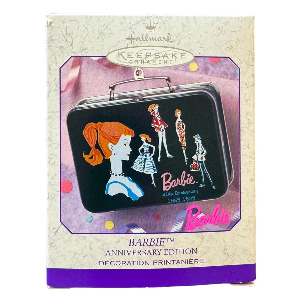 Hallmark Keepsake Ornament Barbie Lunchbox 40th Anniversary Edition 1999 NIB VTG